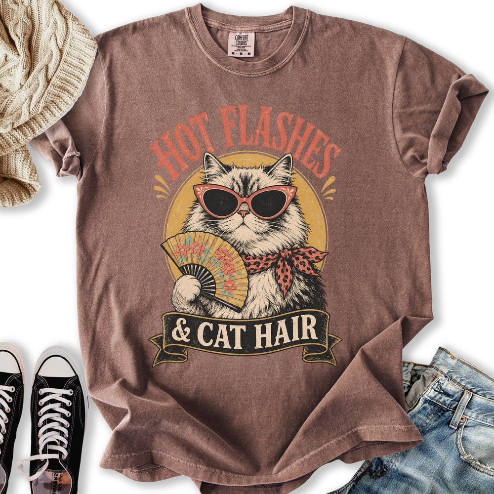 Hot Flashes & Cat Hair Relaxed Tee