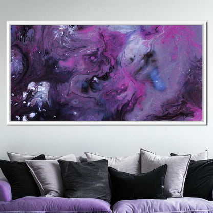 Abstract Purple & Black Canvas Wall Art