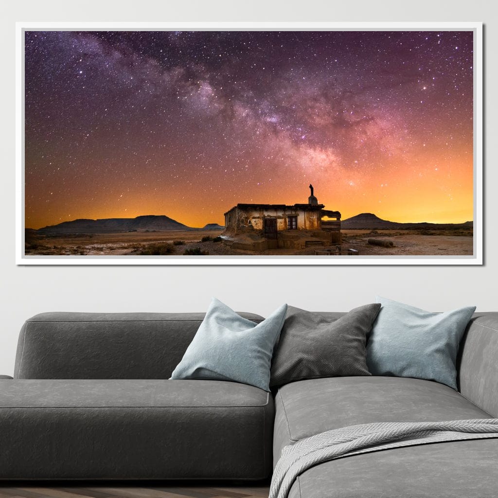 Shepherd Hut Desert Night Canvas Wall Art