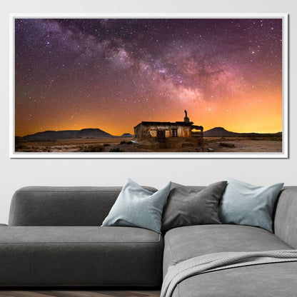 Shepherd Hut Desert Night Canvas Wall Art