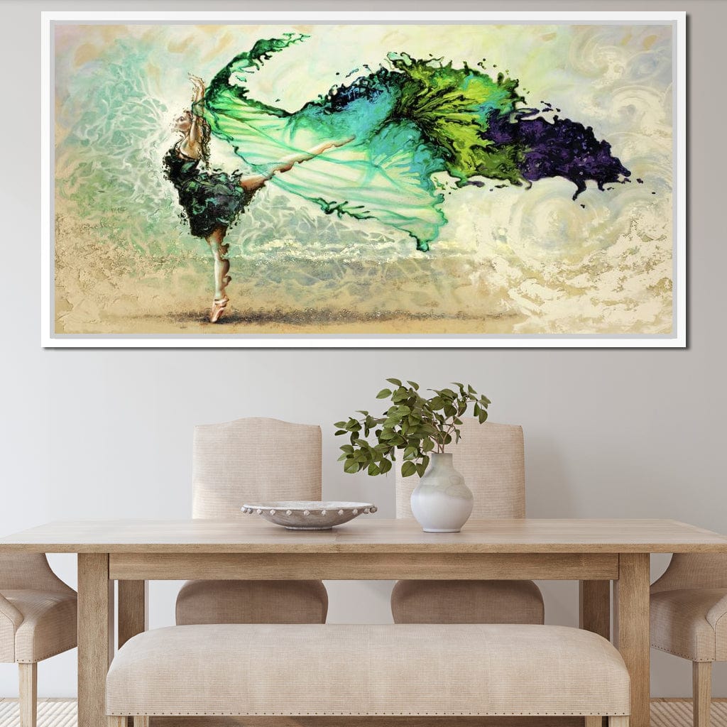Ballerina Butterfly Canvas Wall Art