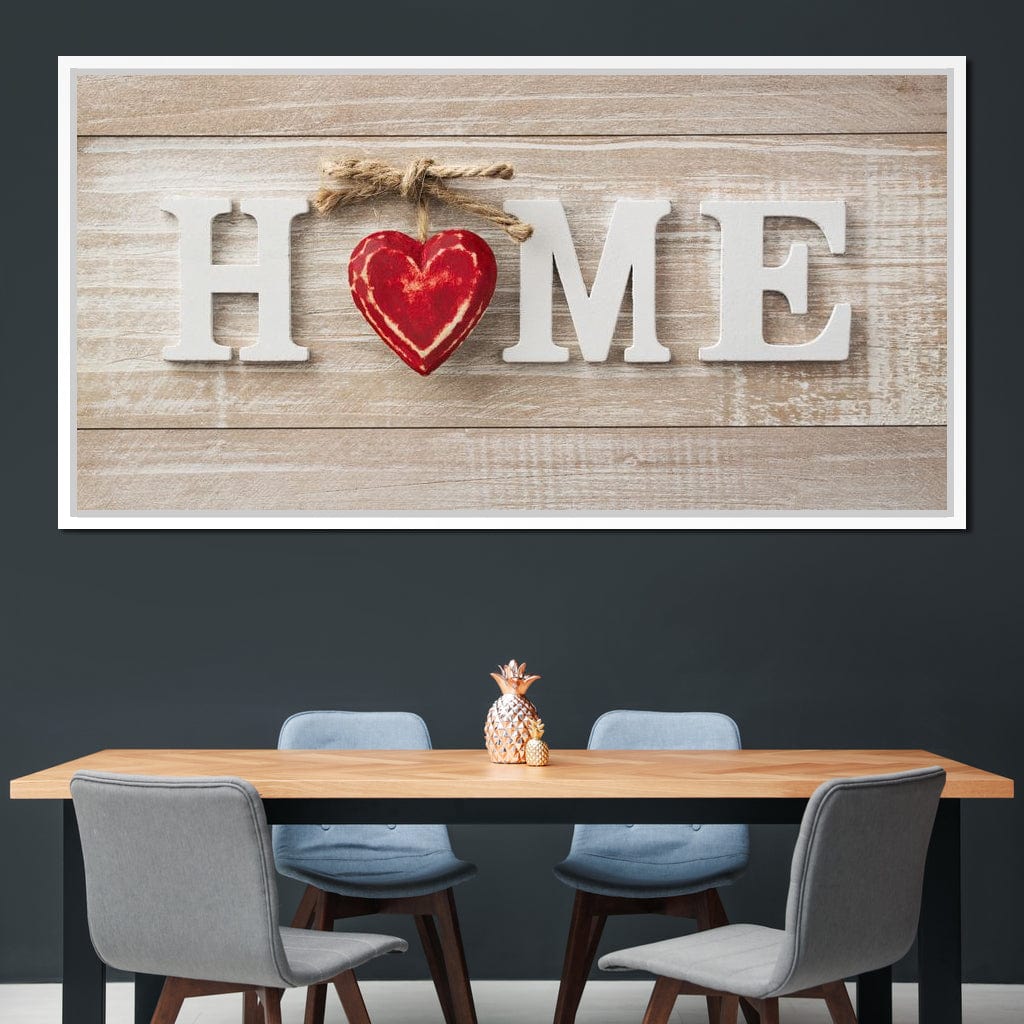 Home Is Where The Heart Is Canvas Wall Art