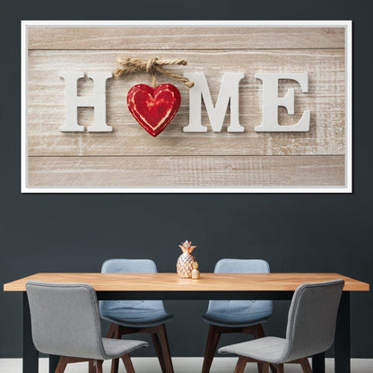 Home Is Where The Heart Is Canvas Wall Art