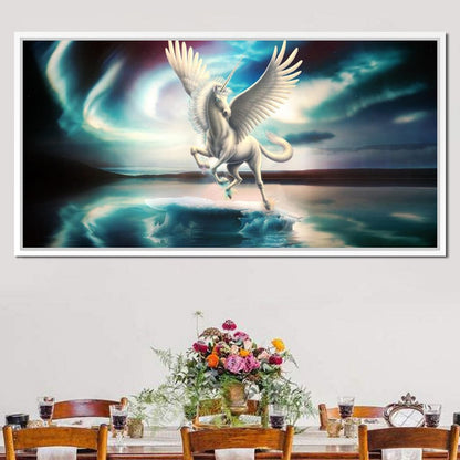 Northern Light Unicorn Canvas Wall Art