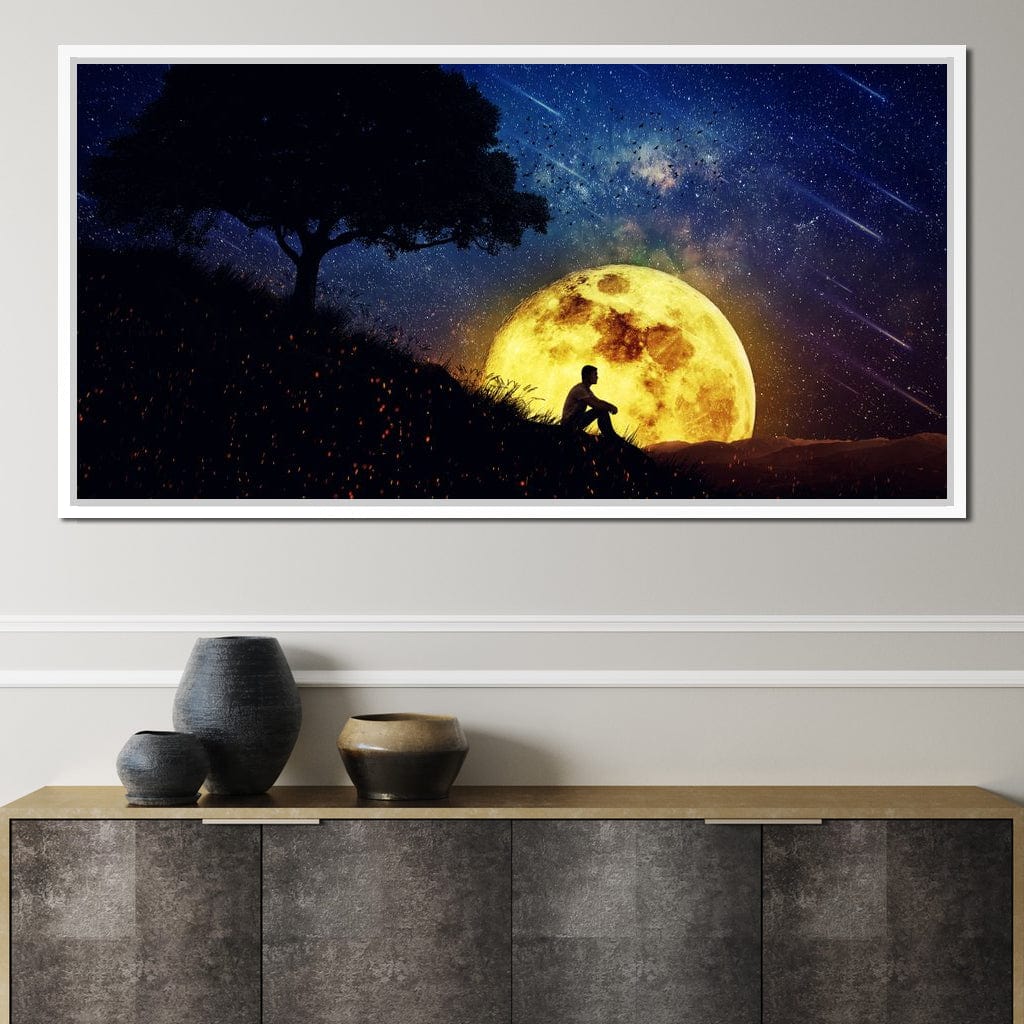 Otherworldly Night Scene Canvas Wall Art