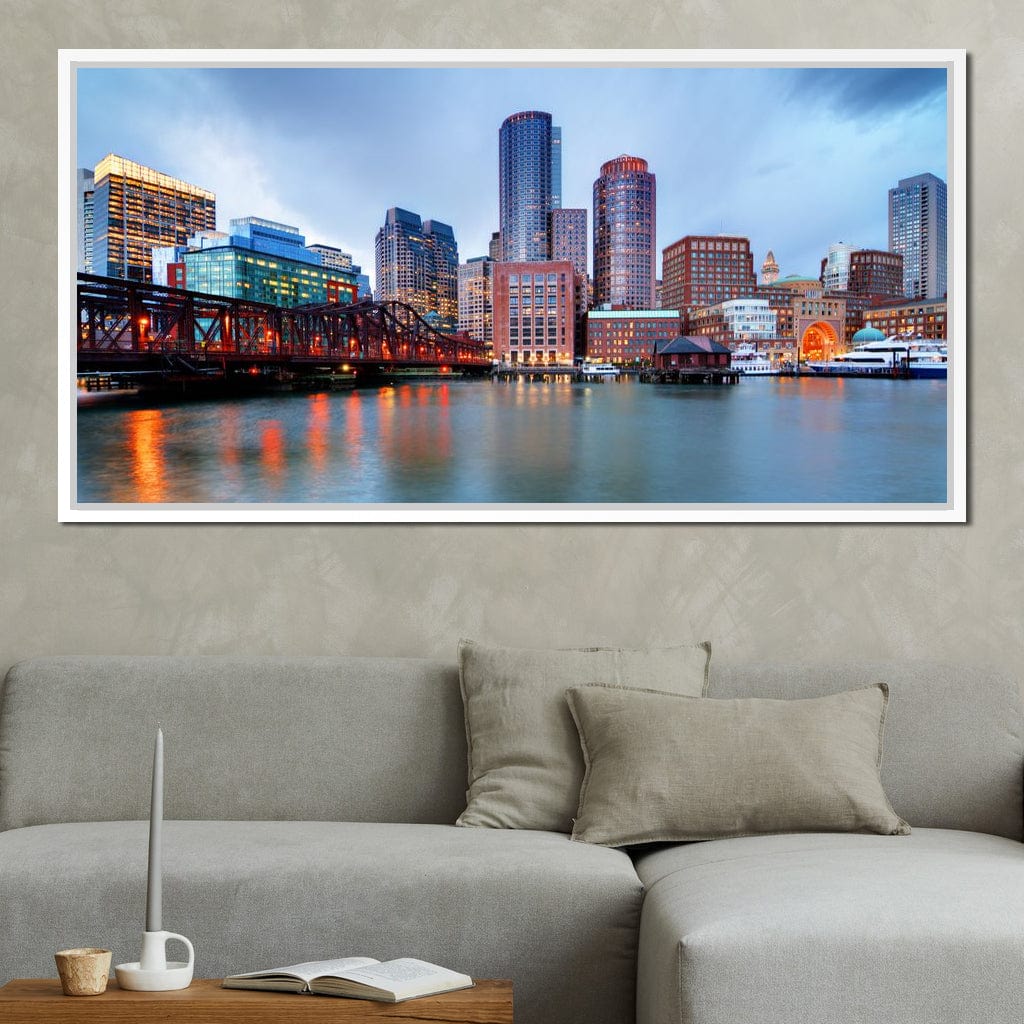 Boston Skyline Canvas Wall Art