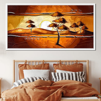 African Savanna Sunset Canvas Wall Art