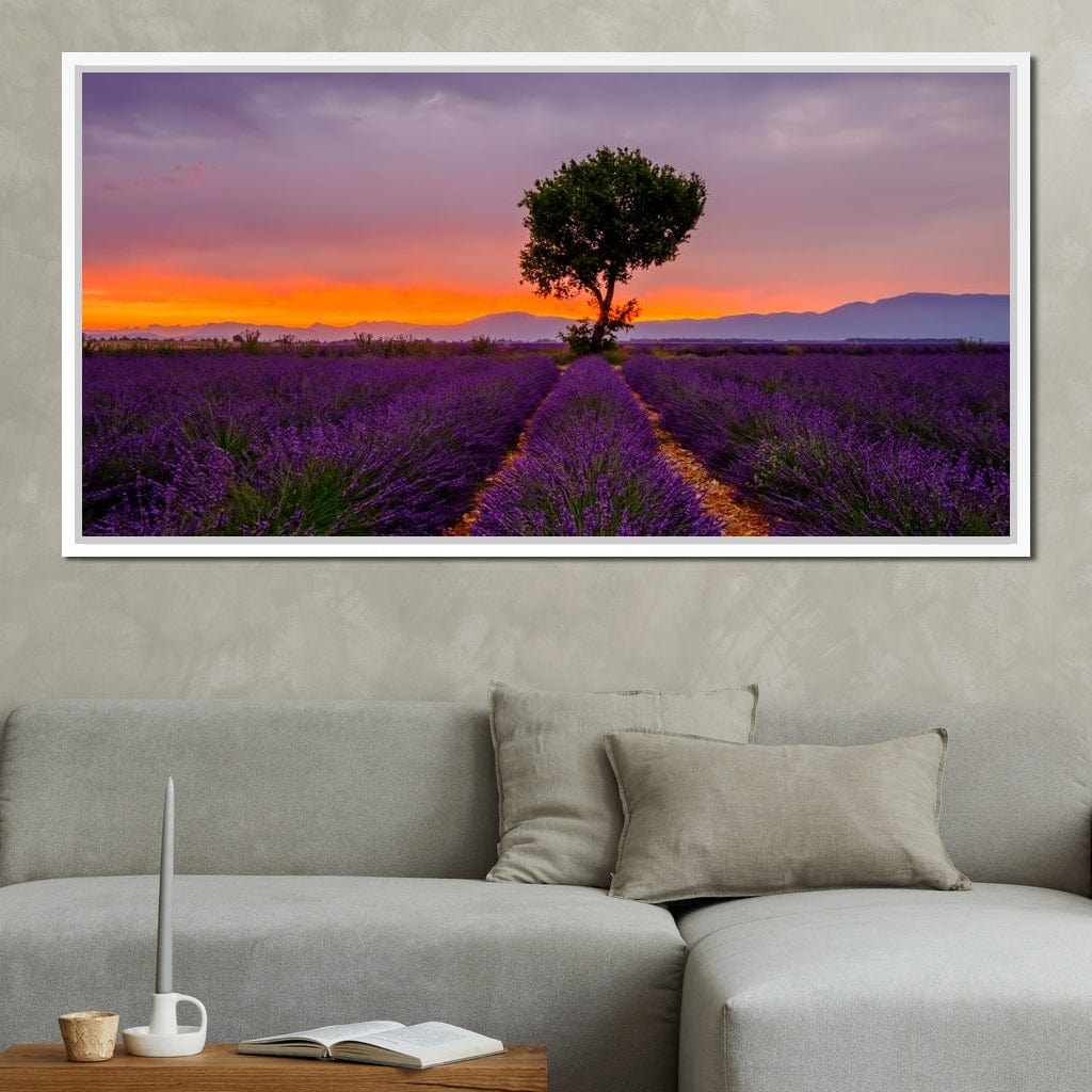 Provence Sunset Canvas Wall Art