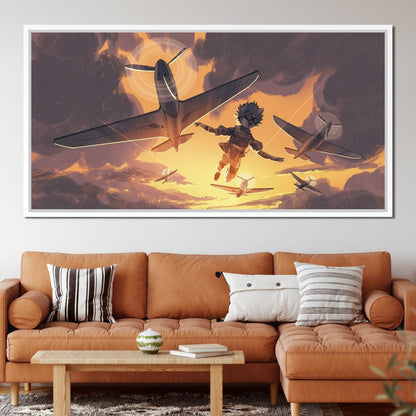 The Boy Flying Canvas Wall Art