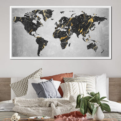 World Map 5 - Mateo Canvas Wall Art