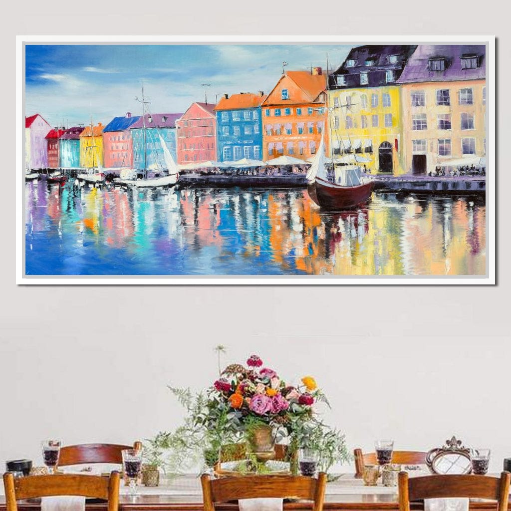 Copenhagen Port Canvas Wall Art
