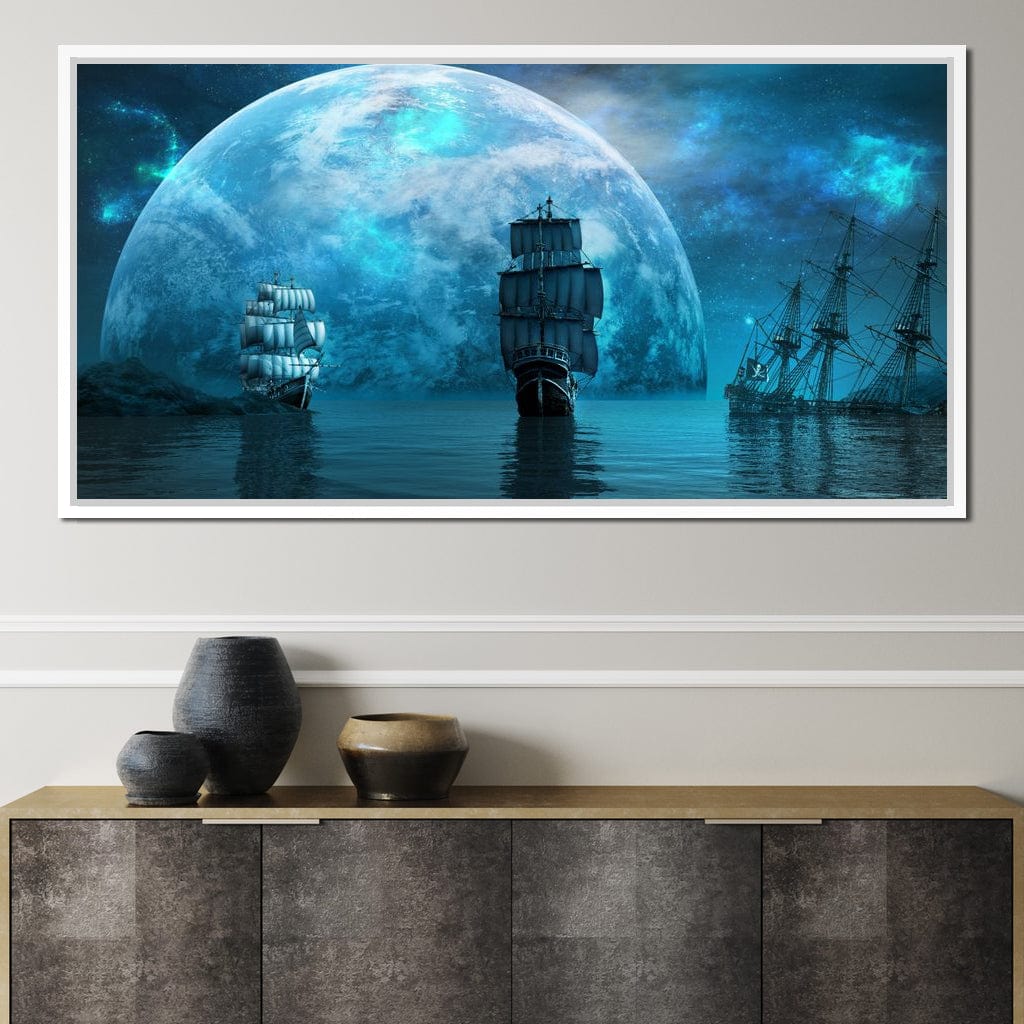 Sailing World Canvas Wall Art