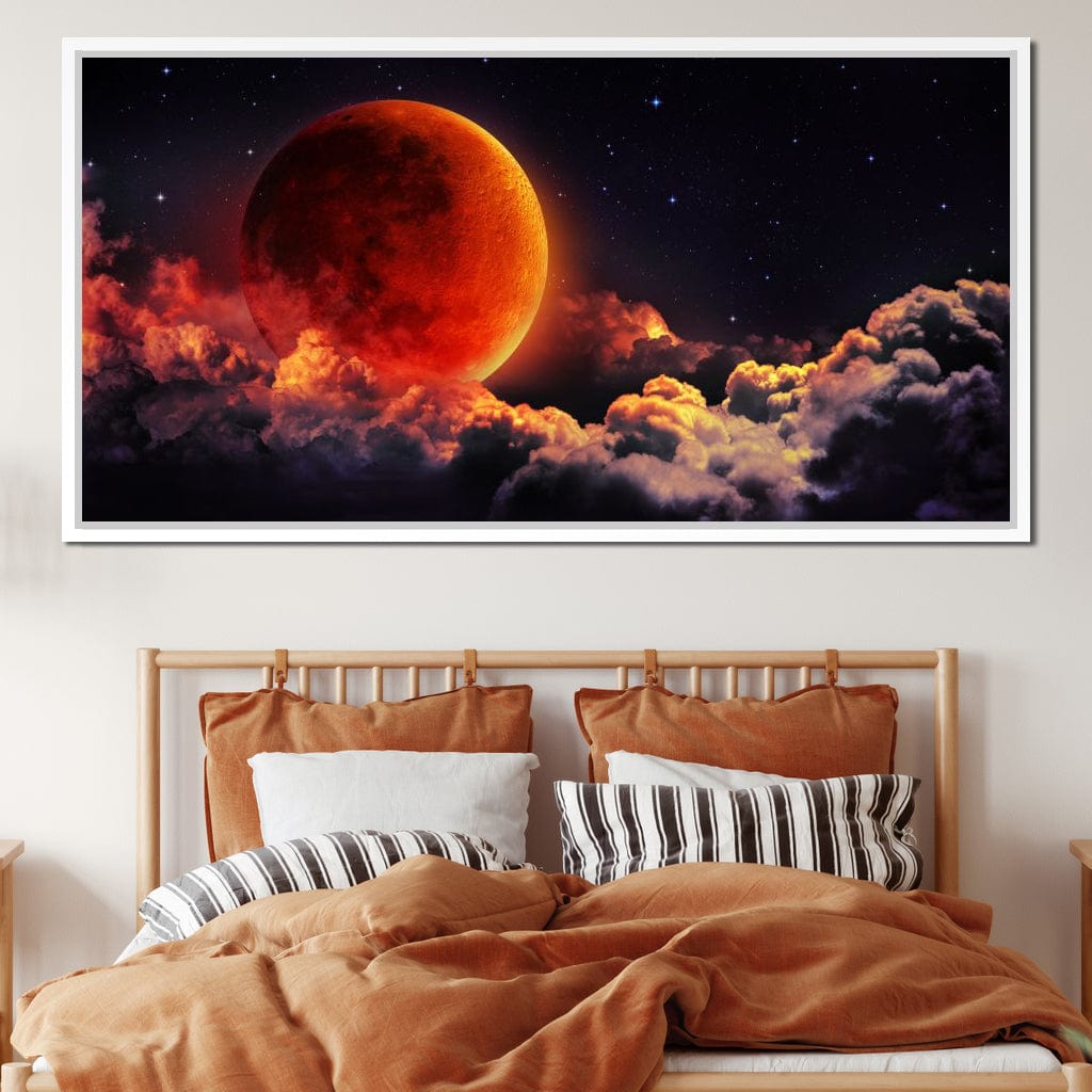 Red Moon Canvas Wall Art