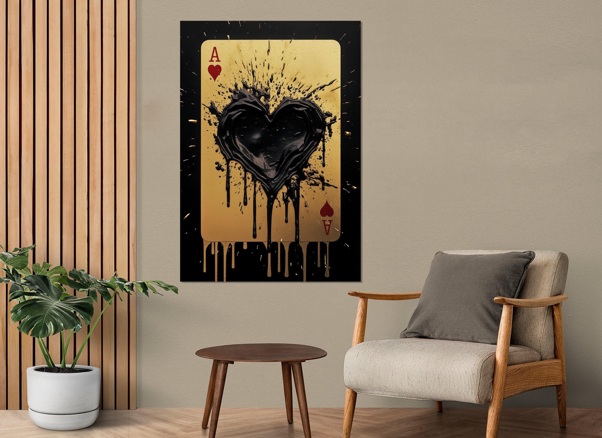 Ace of Hearts Canvas Print – Poker Wall Art | Framed & Ready to Hang