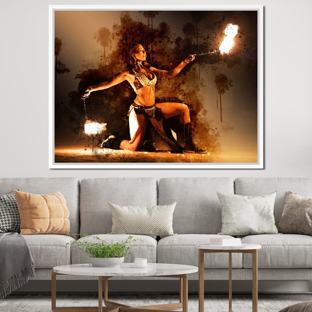 Flaming Nights Canvas Wall Art