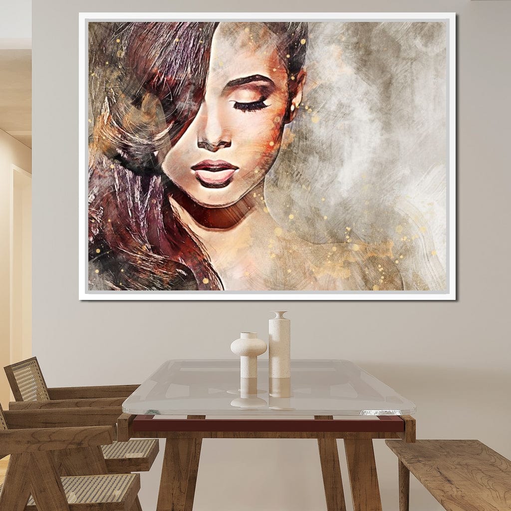 Girl Watercolor 4 - Mateo Canvas Wall Art