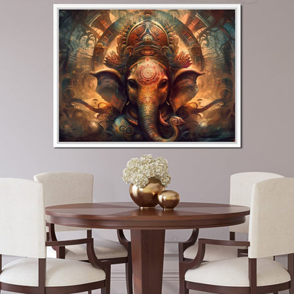 Majestic Ganesha Canvas Wall Art