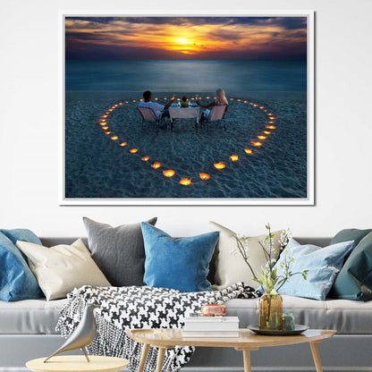Valentine's Day Dinner Canvas Wall Art