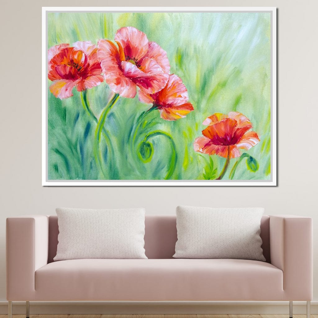 Summer Poppies Canvas Wall Art