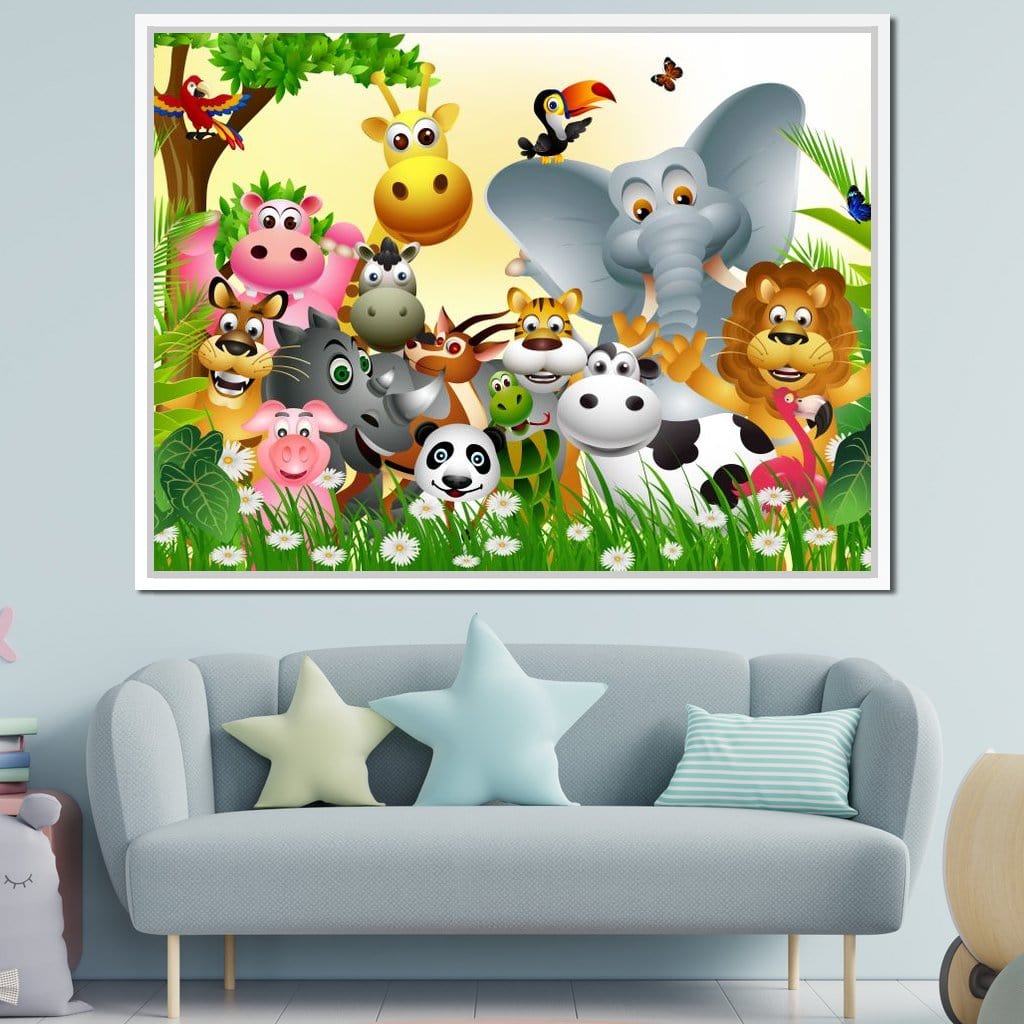 Cute Animals Canvas Wall Art