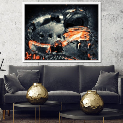 Neon Beats Canvas Wall Art