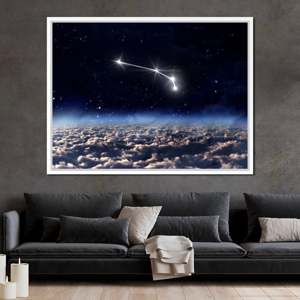 Aries Horoscope Constellation Canvas Wall Art