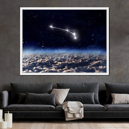 Aries Horoscope Constellation Canvas Wall Art