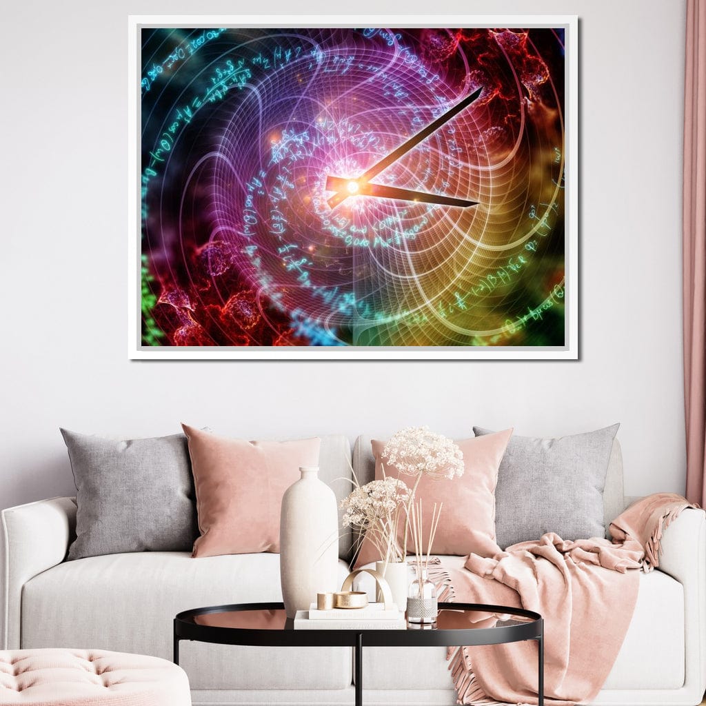 Spacetime Clock Canvas Wall Art