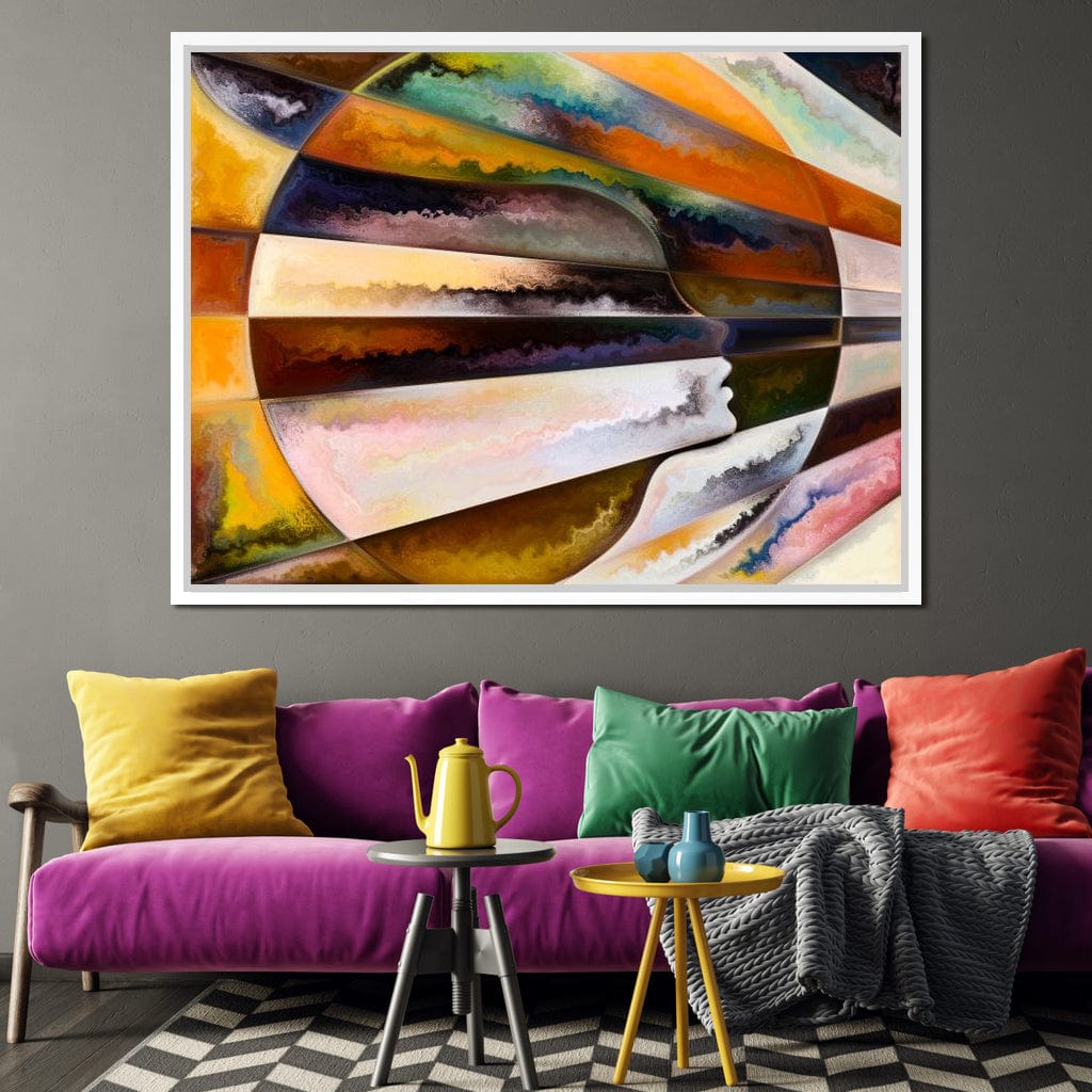 Colored Visage Canvas Wall Art