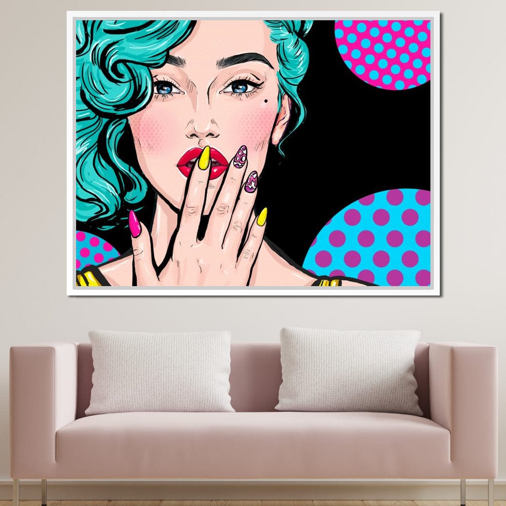Pop Art Lady Canvas Wall Art