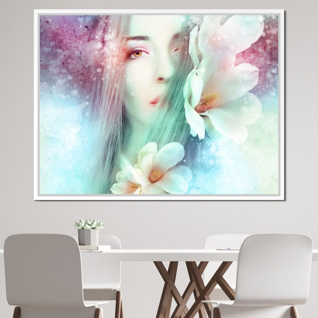 Spring Lady Canvas Wall Art