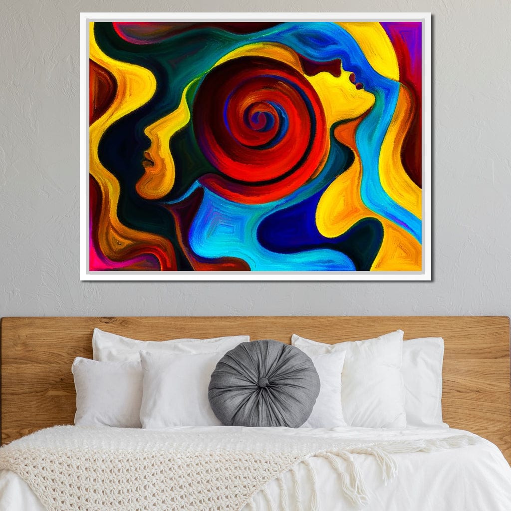 Red Swirl Canvas Wall Art