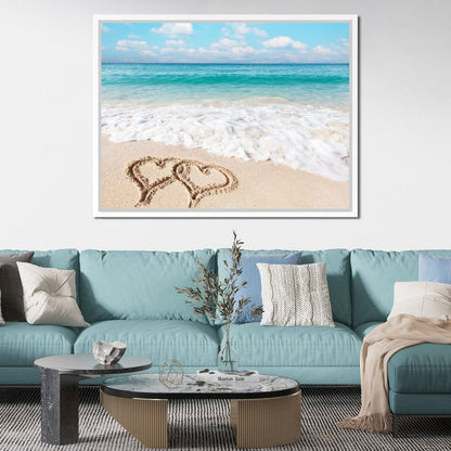 Love Beach Canvas Wall Art