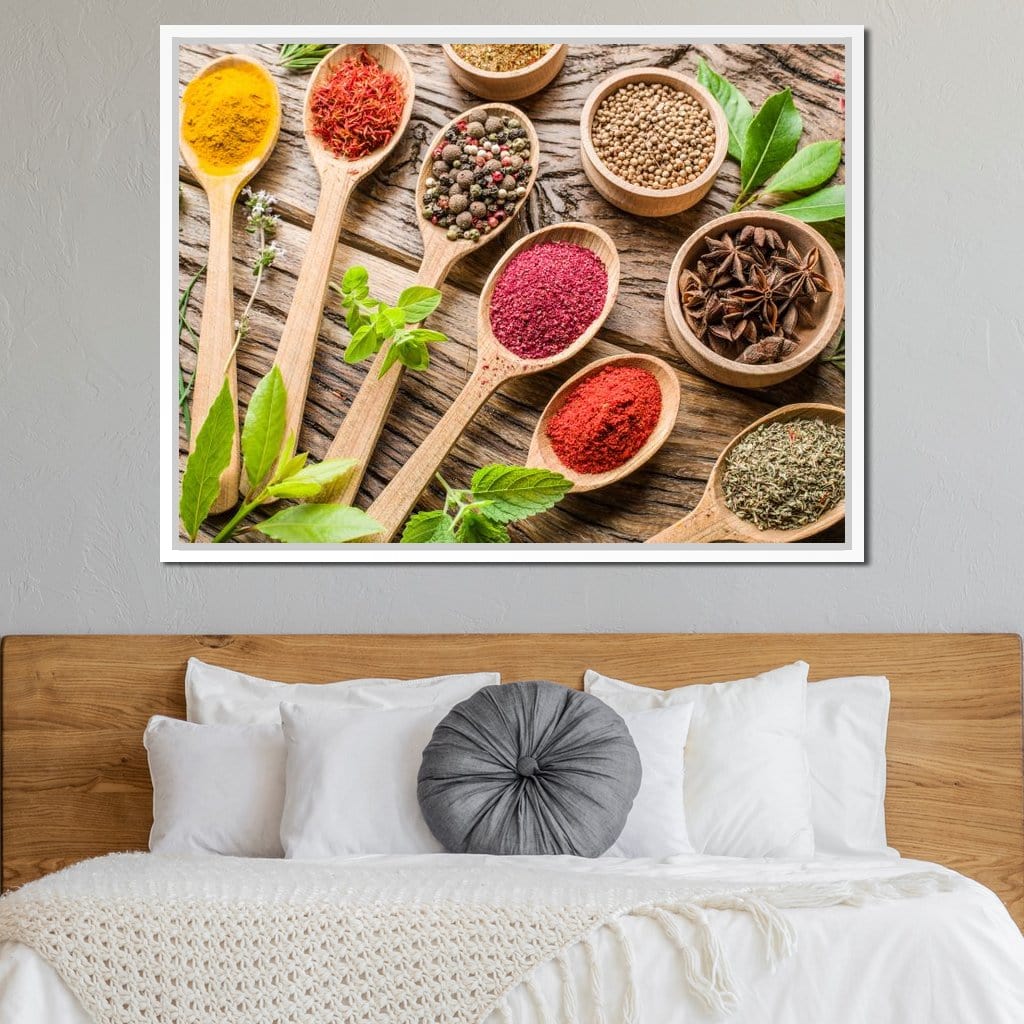 Assortment of Spices Canvas Wall Art