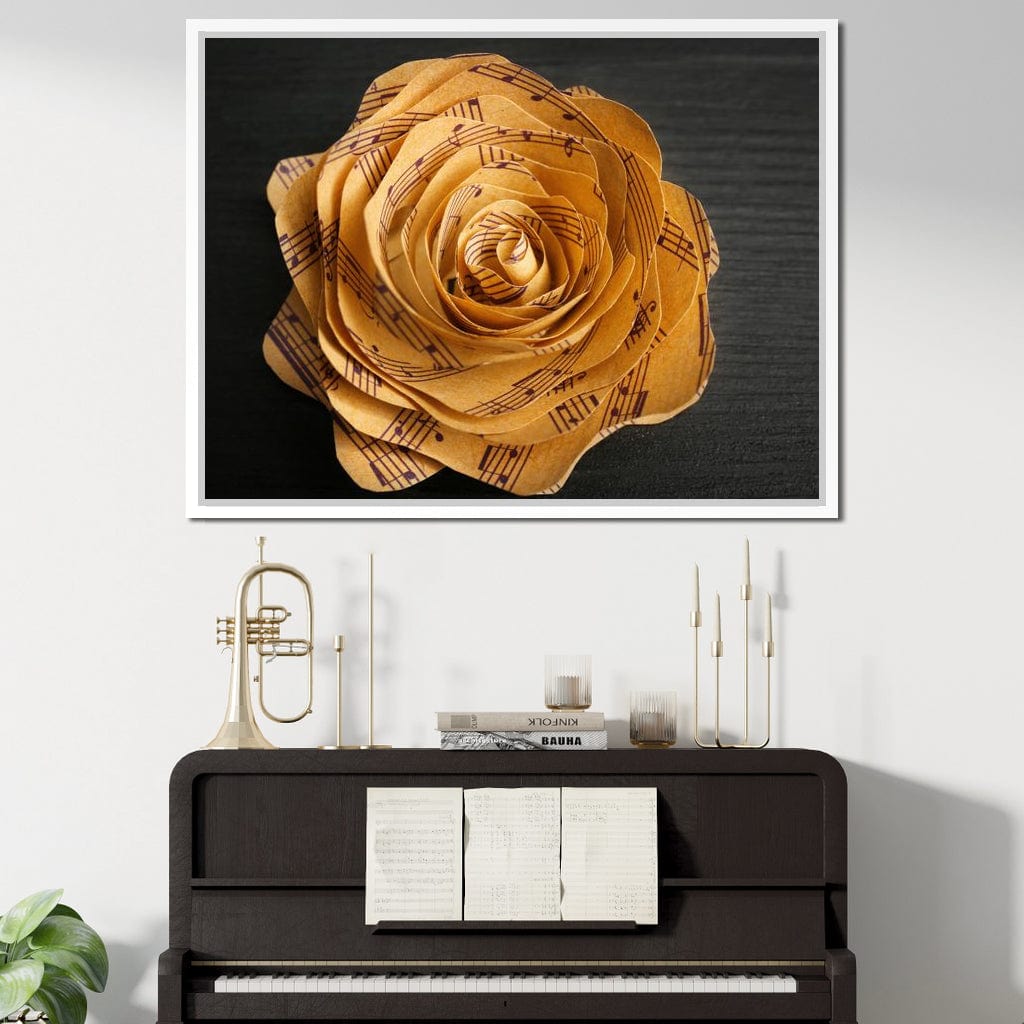 Musical Flower Canvas Wall Art