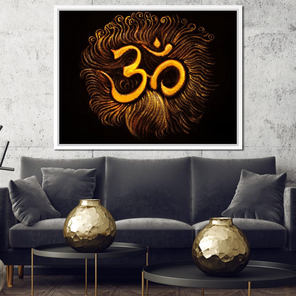 Golden OM Canvas Wall Art