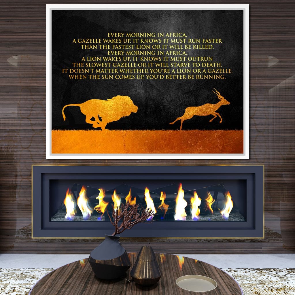 Lion & Gazelle Canvas Wall Art