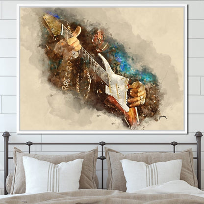 Jimmy Hendrix's Electric Guitar Canvas Wall Art