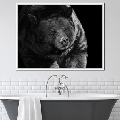 Black and White Bear Canvas Wall Art