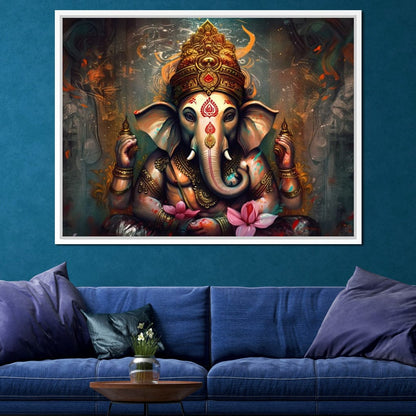 Ganesha's Wealth Canvas Wall Art