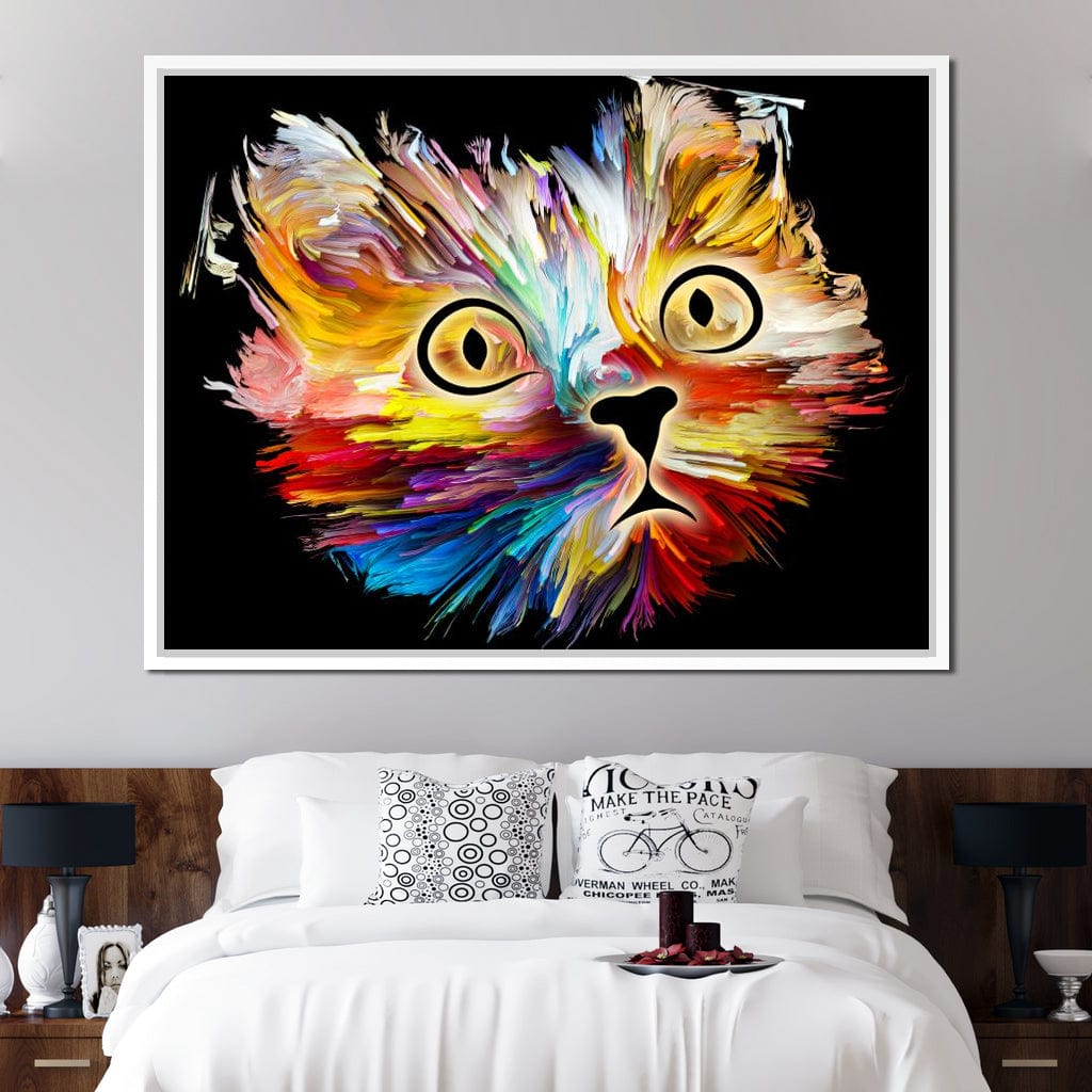Colorful Cat Canvas Wall Art