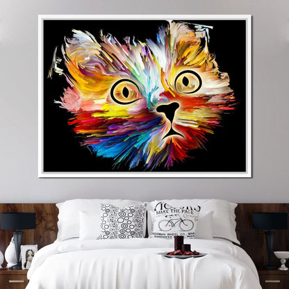 Colorful Cat Canvas Wall Art