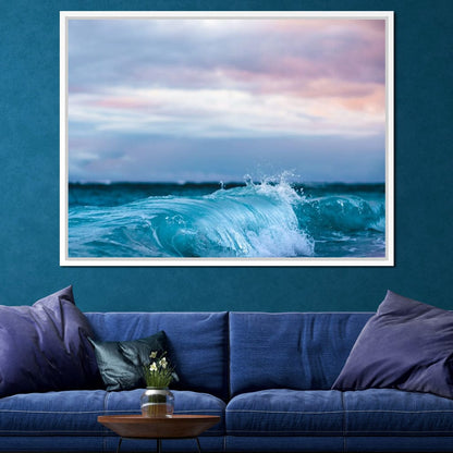 Blue Waves Canvas Wall Art