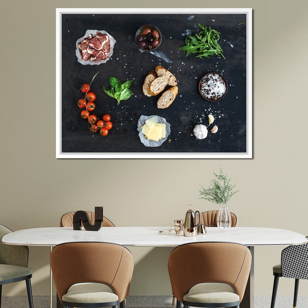 Sandwich Ingredients Canvas Wall Art
