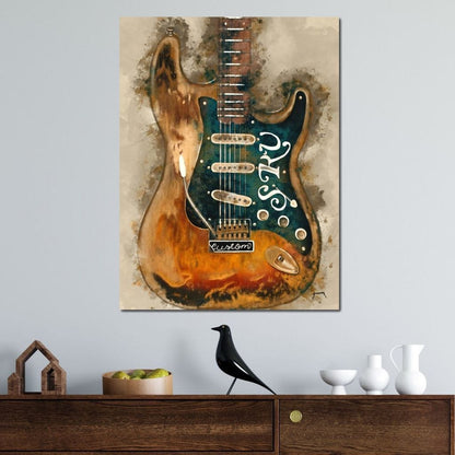Stevie Ray Vaughan's Guitar Canvas Wall Art