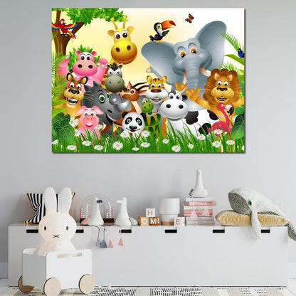 Cute Animals Canvas Wall Art