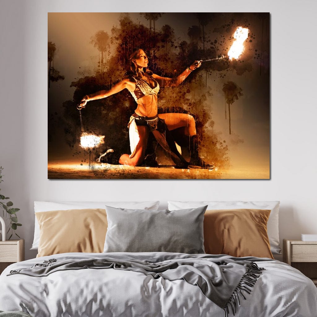 Flaming Nights Canvas Wall Art