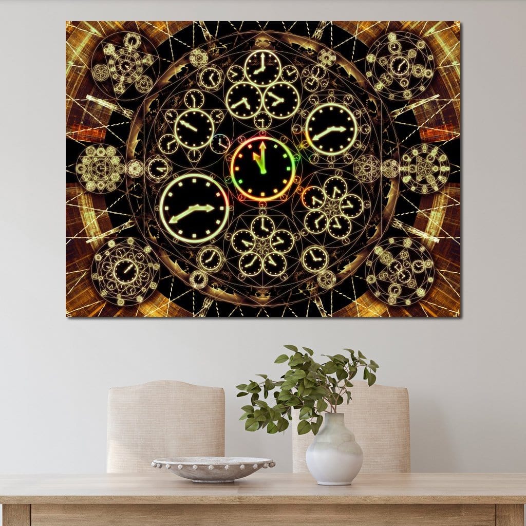 Circles of Time Canvas Wall Art
