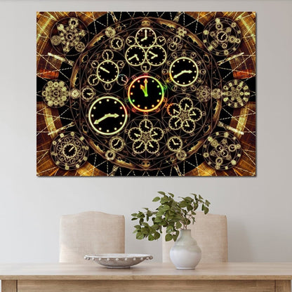 Circles of Time Canvas Wall Art