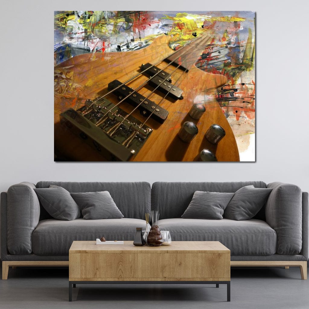 Bass Guitar Canvas Wall Art